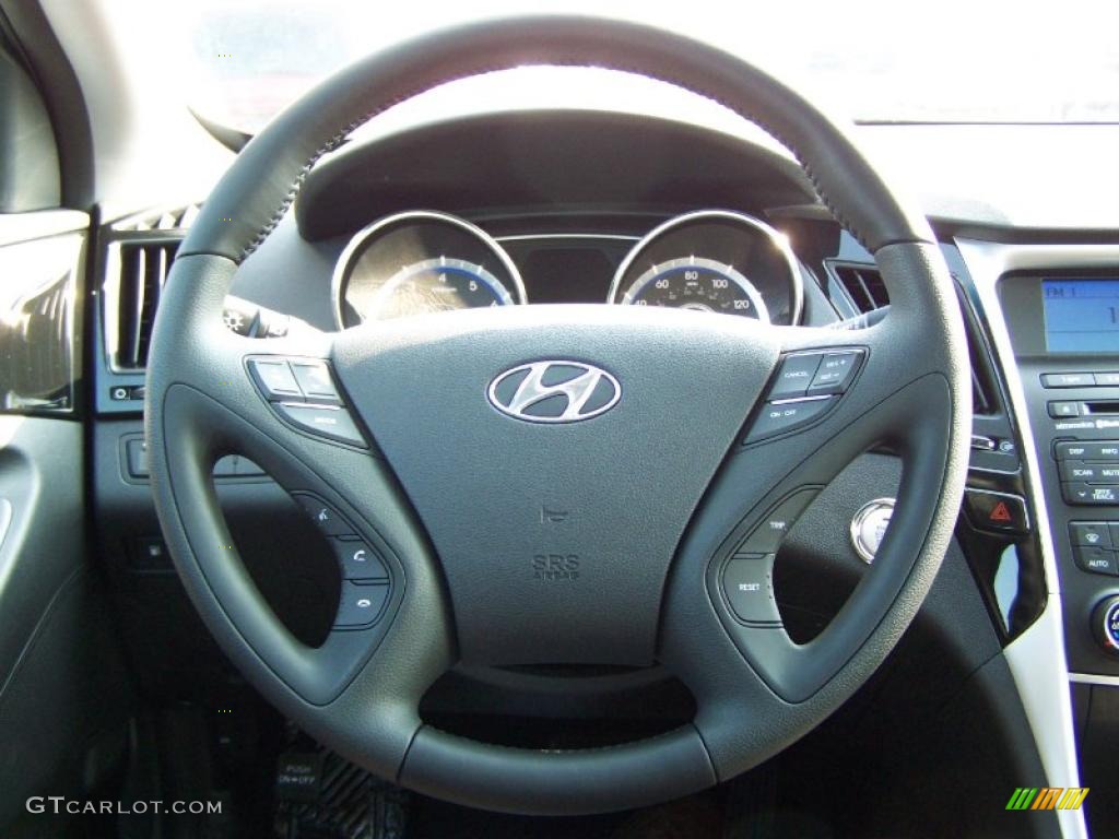 2011 Sonata Limited - Midnight Black / Black photo #20