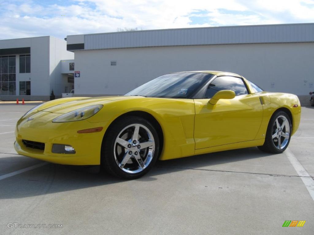 2006 Corvette Coupe - Velocity Yellow / Ebony Black photo #3