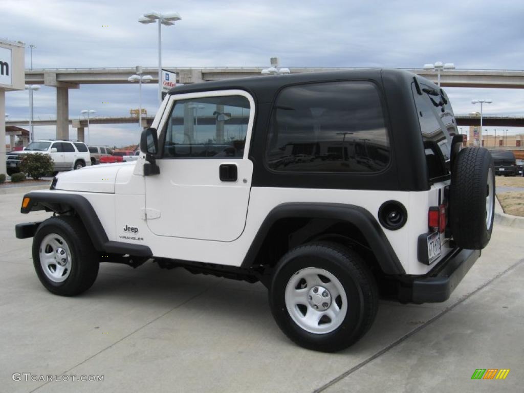 2003 Wrangler Sport 4x4 - Stone White / Dark Slate Gray photo #3
