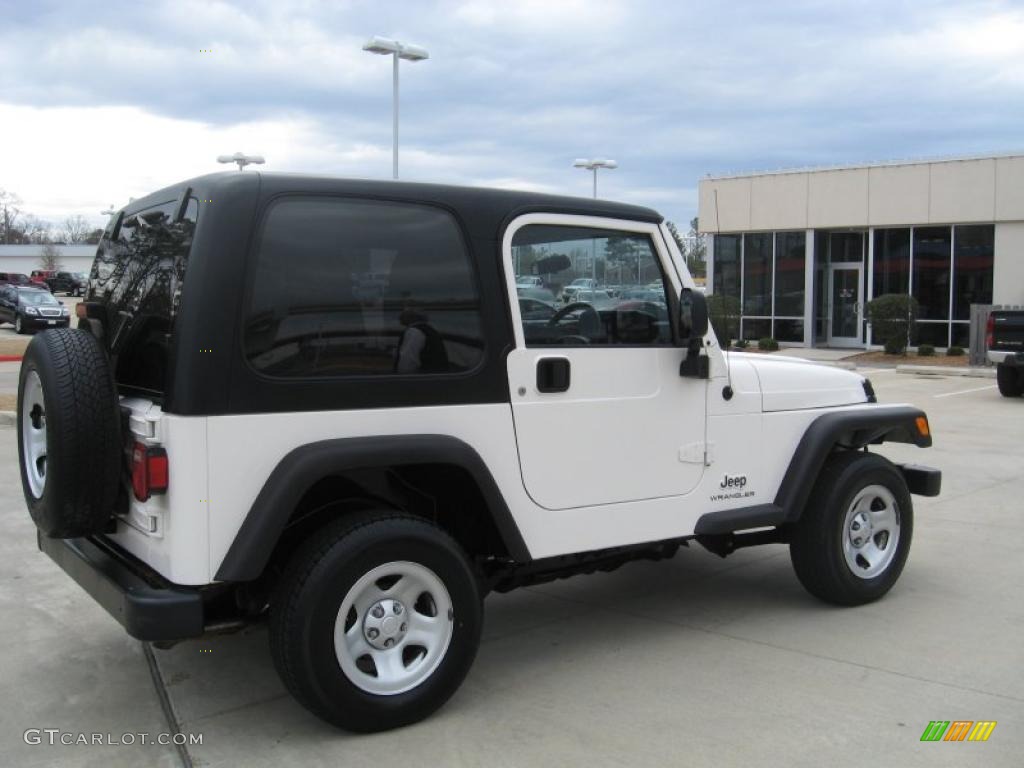 2003 Wrangler Sport 4x4 - Stone White / Dark Slate Gray photo #4
