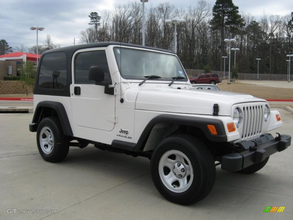 2003 Wrangler Sport 4x4 - Stone White / Dark Slate Gray photo #5