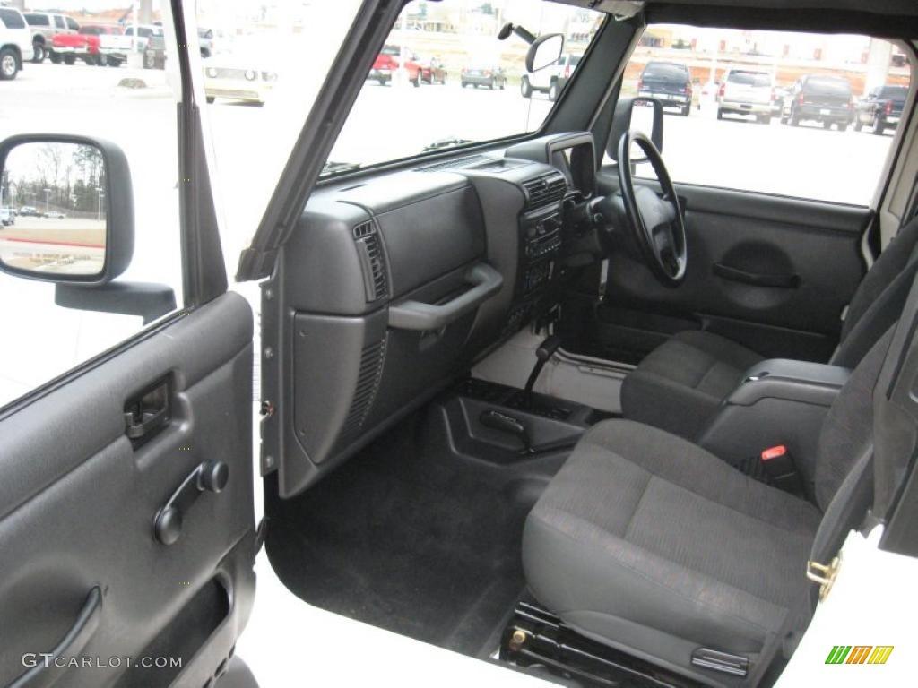 2003 Wrangler Sport 4x4 - Stone White / Dark Slate Gray photo #9