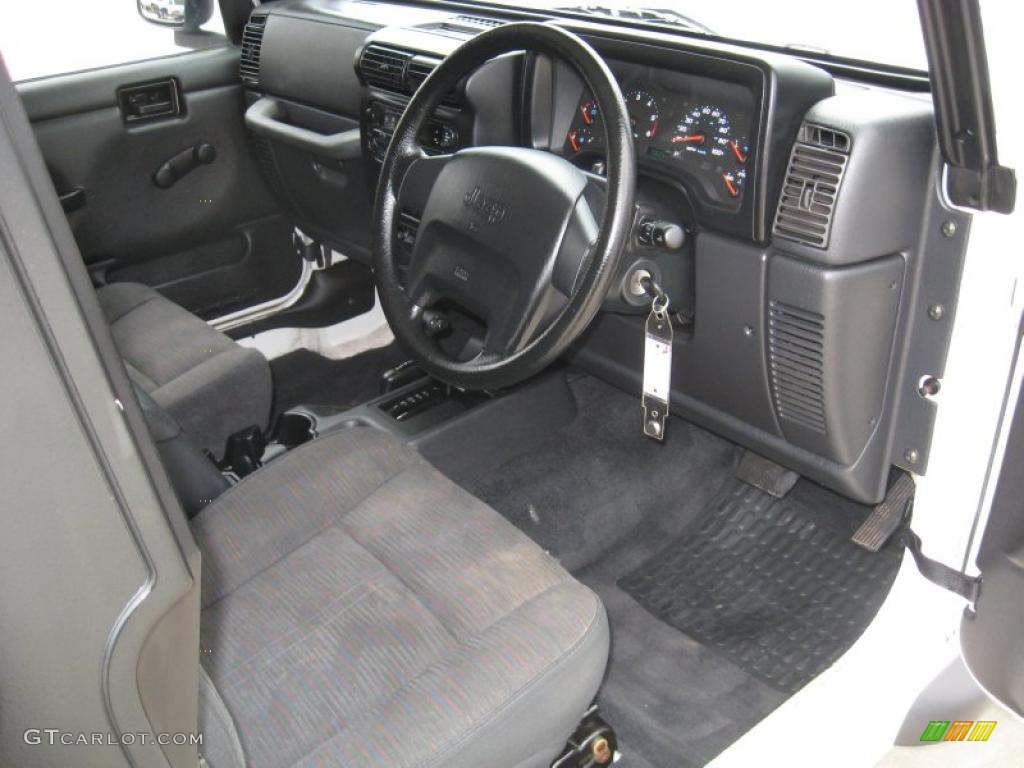 2003 Wrangler Sport 4x4 - Stone White / Dark Slate Gray photo #14