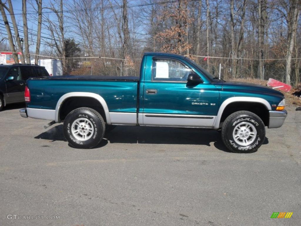 1999 Dakota SLT Regular Cab 4x4 - Emerald Green Pearl / Agate photo #1