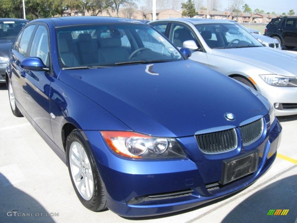 2007 3 Series 328i Sedan - Montego Blue Metallic / Grey photo #6