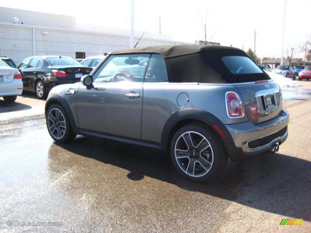 2010 Cooper S Convertible - Dark Silver Metallic / Punch Carbon Black Leather photo #3