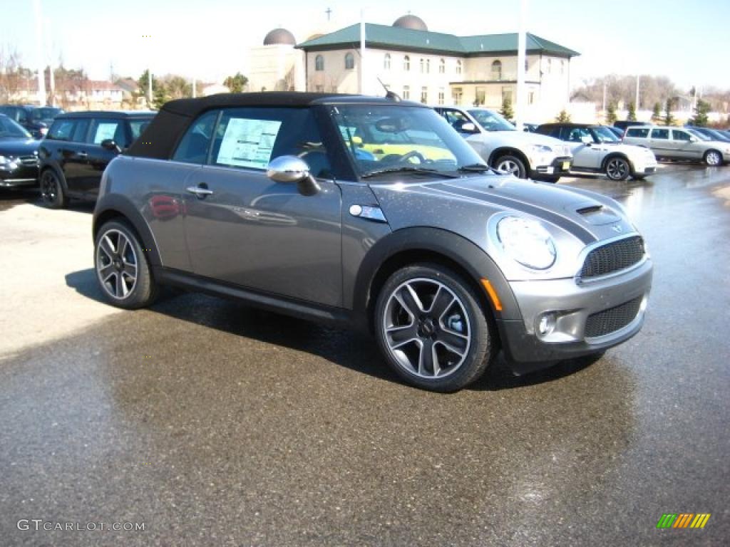2010 Cooper S Convertible - Dark Silver Metallic / Punch Carbon Black Leather photo #7