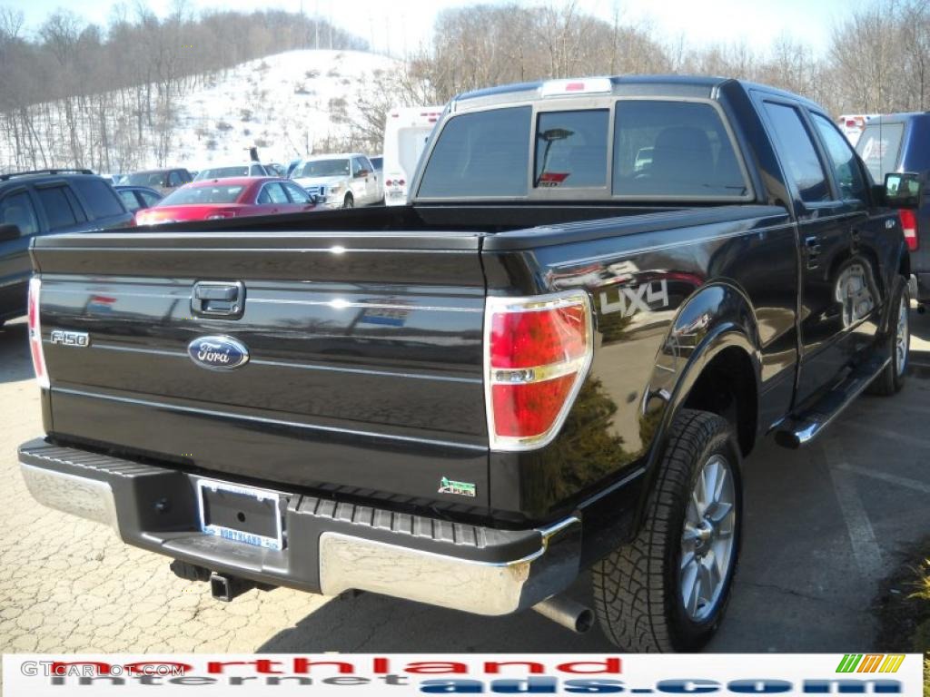 2010 F150 Lariat SuperCrew 4x4 - Tuxedo Black / Black photo #6