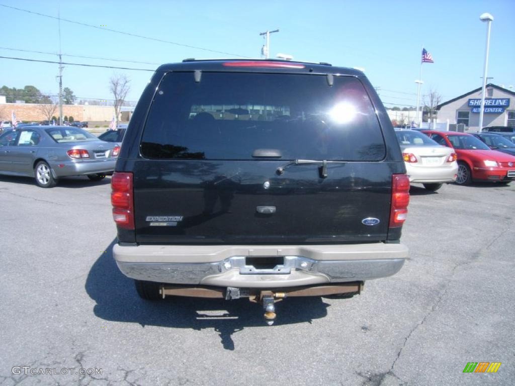 2001 Expedition Eddie Bauer 4x4 - Black Clearcoat / Medium Parchment photo #3