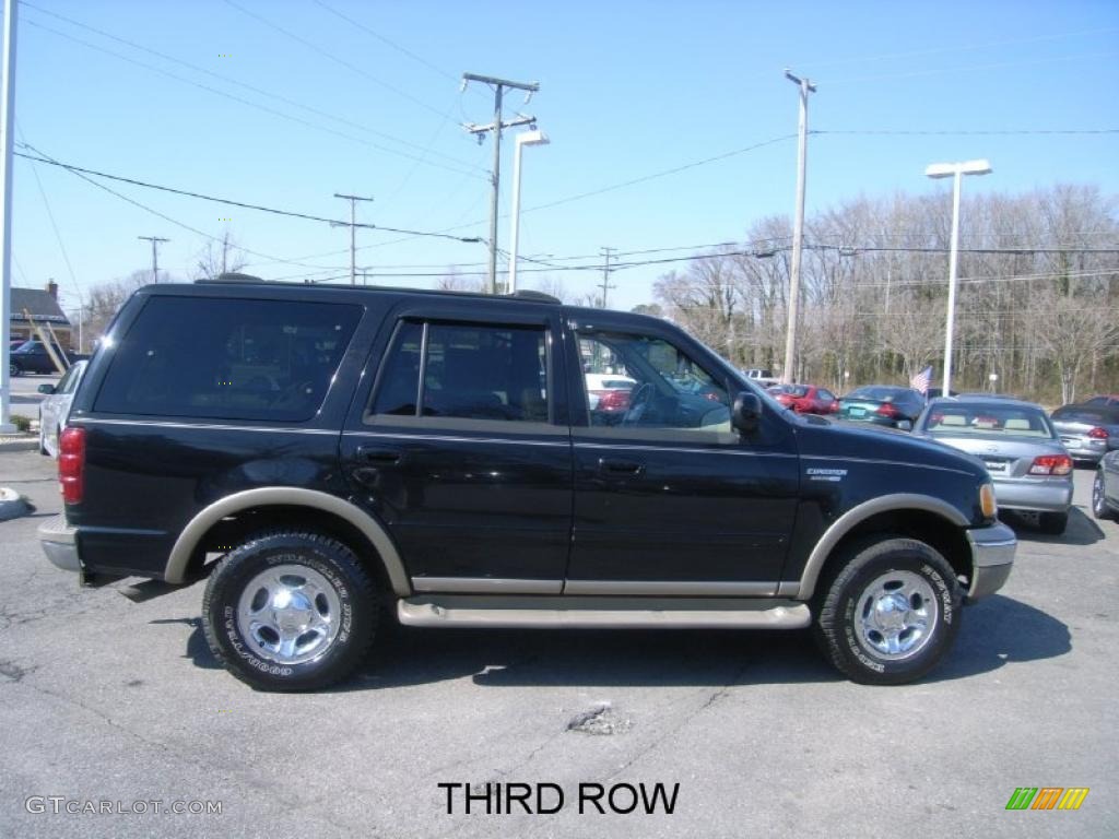 2001 Expedition Eddie Bauer 4x4 - Black Clearcoat / Medium Parchment photo #5