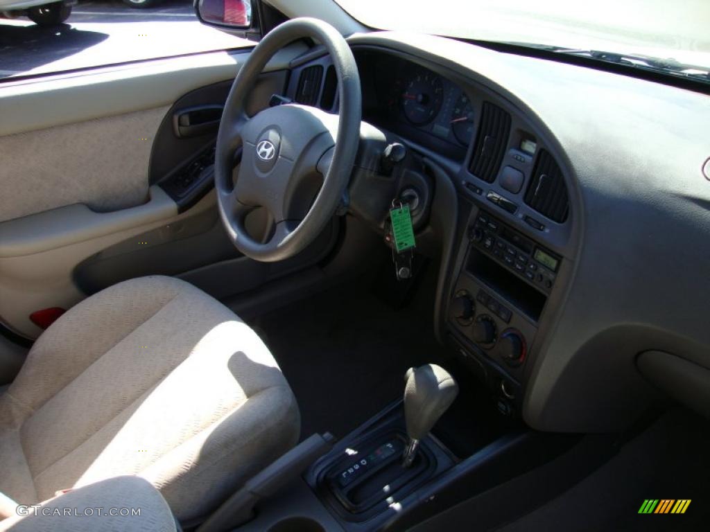 2004 Elantra GLS Sedan - Nordic White / Beige photo #18