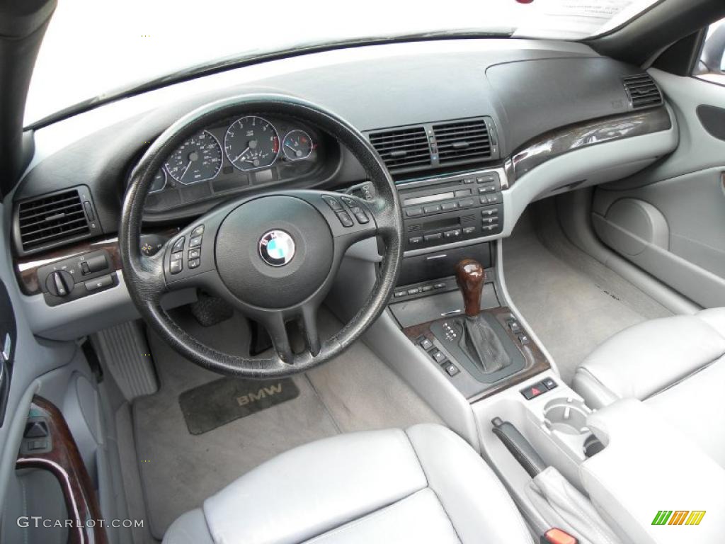 2001 3 Series 330i Convertible - Titanium Silver Metallic / Grey photo #4