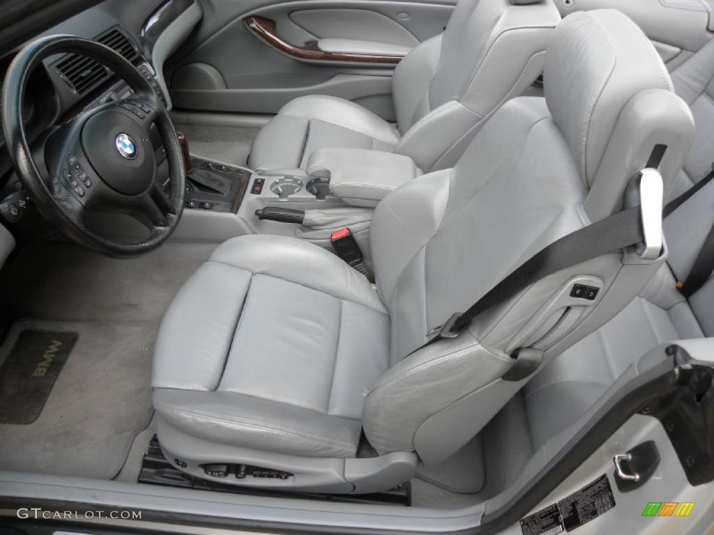 2001 3 Series 330i Convertible - Titanium Silver Metallic / Grey photo #5