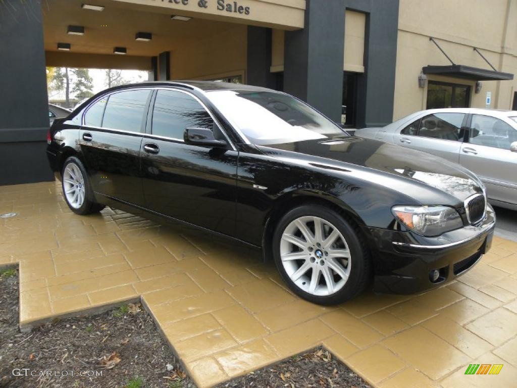 2006 7 Series 750Li Sedan - Black Sapphire Metallic / Black/Black photo #1