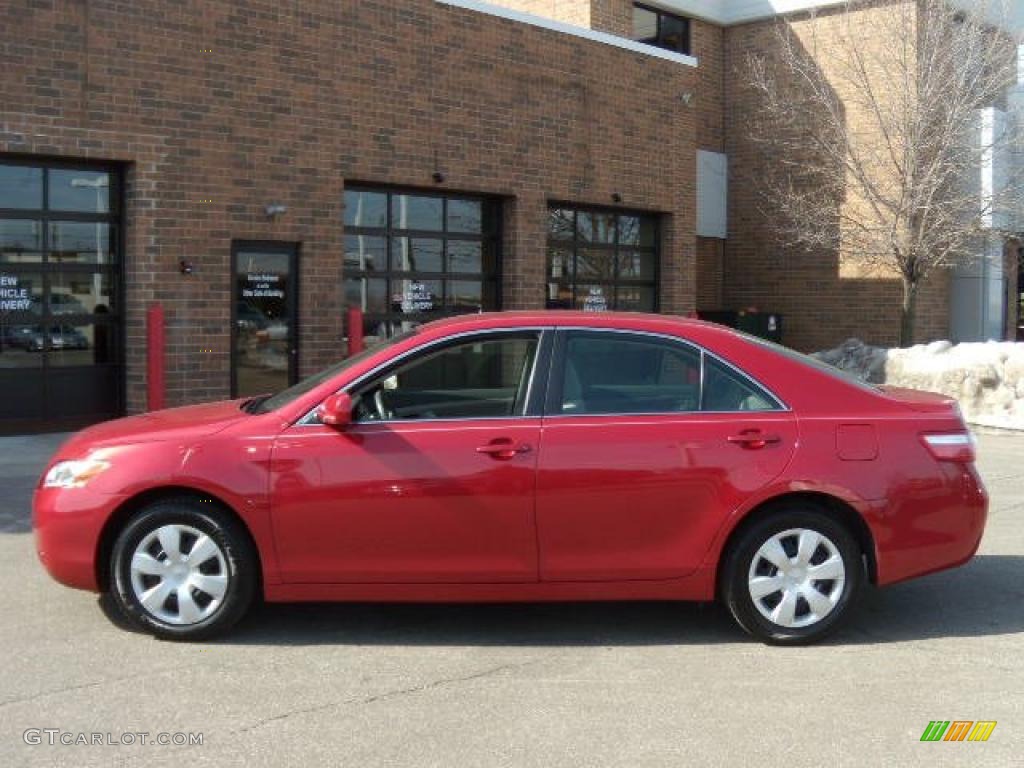 2008 Camry LE - Barcelona Red Metallic / Bisque photo #2