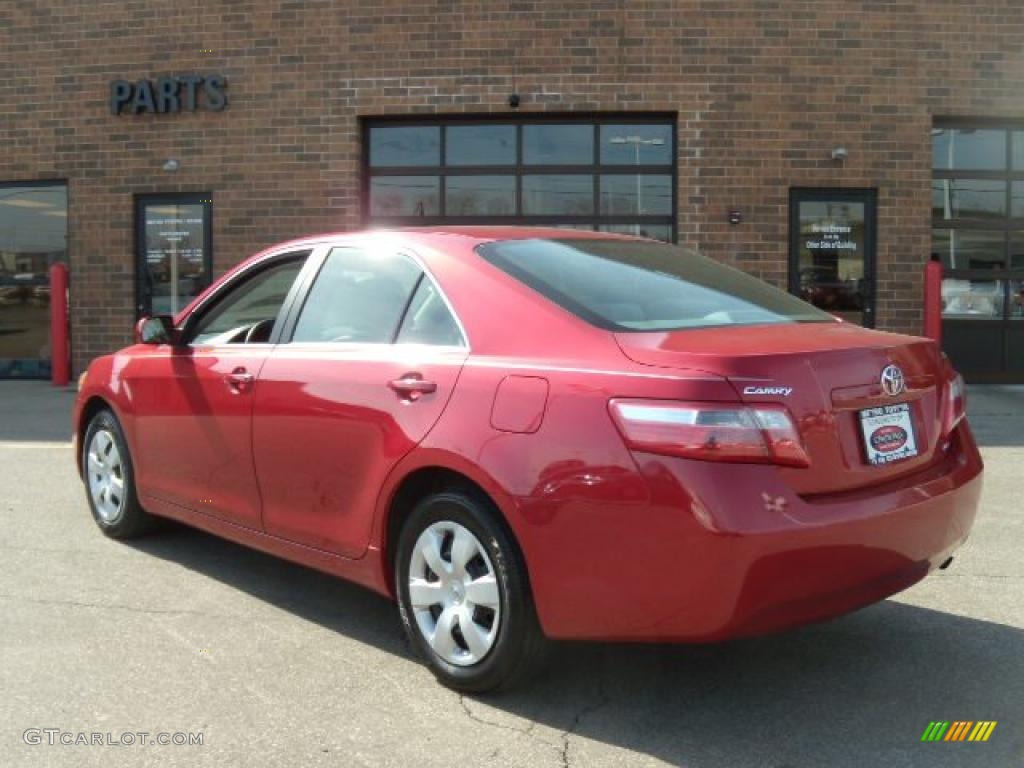 2008 Camry LE - Barcelona Red Metallic / Bisque photo #3