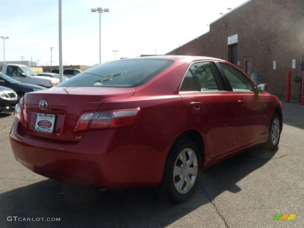 2008 Camry LE - Barcelona Red Metallic / Bisque photo #5