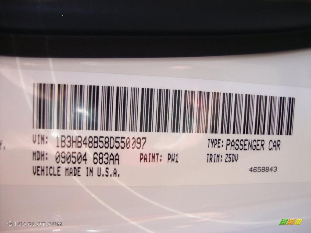 2008 Caliber SXT - Stone White / Dark Slate Gray photo #43
