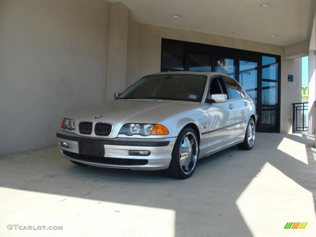 1999 3 Series 328i Sedan - Titanium Silver Metallic / Black photo #1