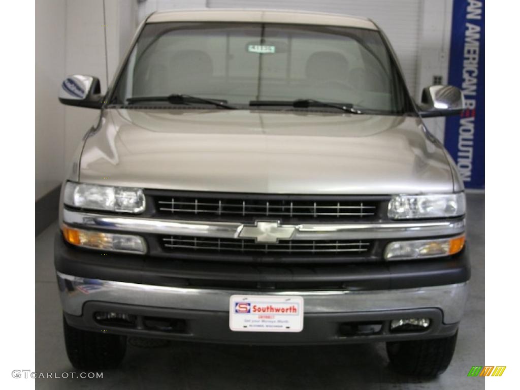 1999 Silverado 1500 LS Regular Cab 4x4 - Light Pewter Metallic / Medium Gray photo #2