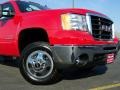 2010 Fire Red GMC Sierra 3500HD SLE Crew Cab 4x4 Dually  photo #2