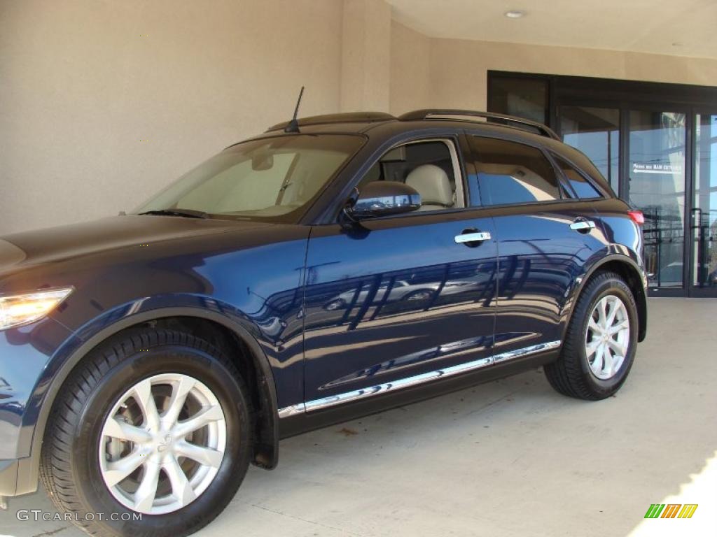 2006 FX 35 AWD - Sapphire Blue Pearl / Wheat photo #3