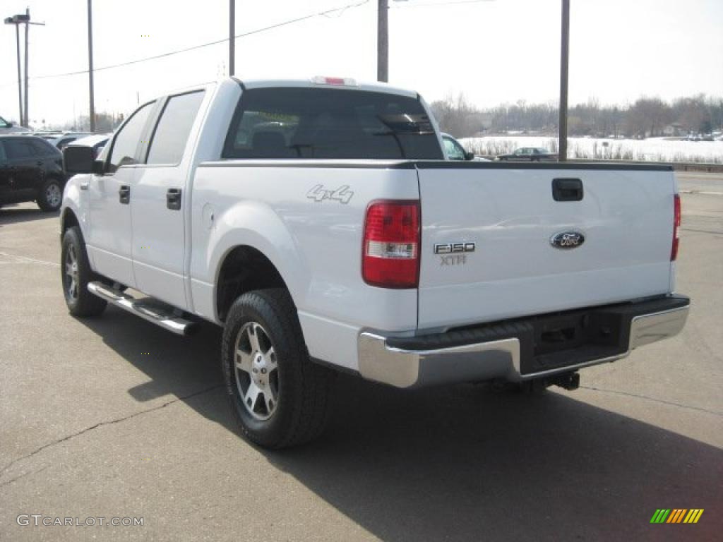 2006 F150 XLT SuperCrew 4x4 - Oxford White / Black/Medium Flint photo #6