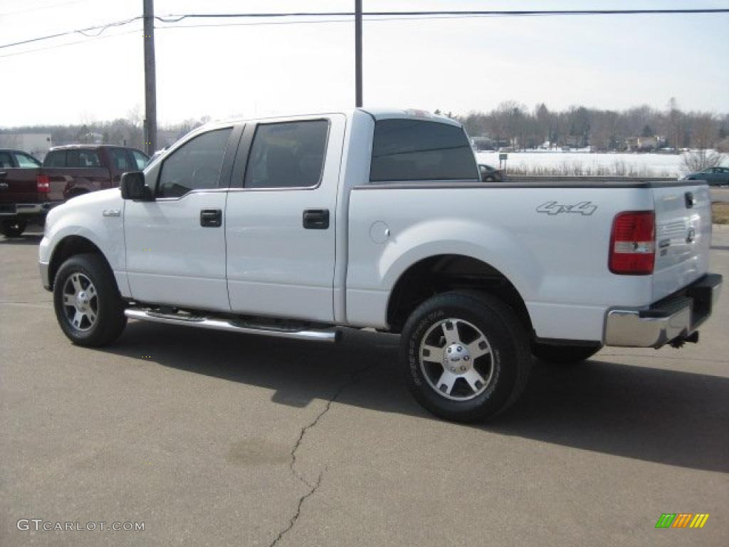 2006 F150 XLT SuperCrew 4x4 - Oxford White / Black/Medium Flint photo #7