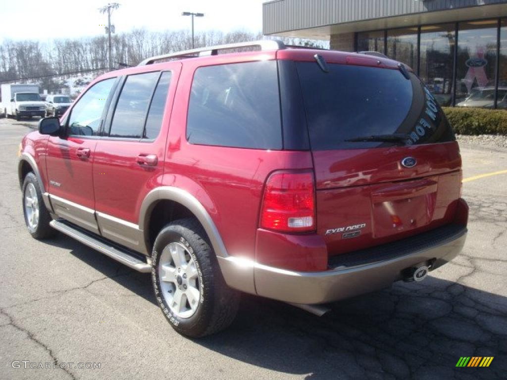 2004 Explorer Eddie Bauer 4x4 - Redfire Metallic / Medium Parchment photo #2