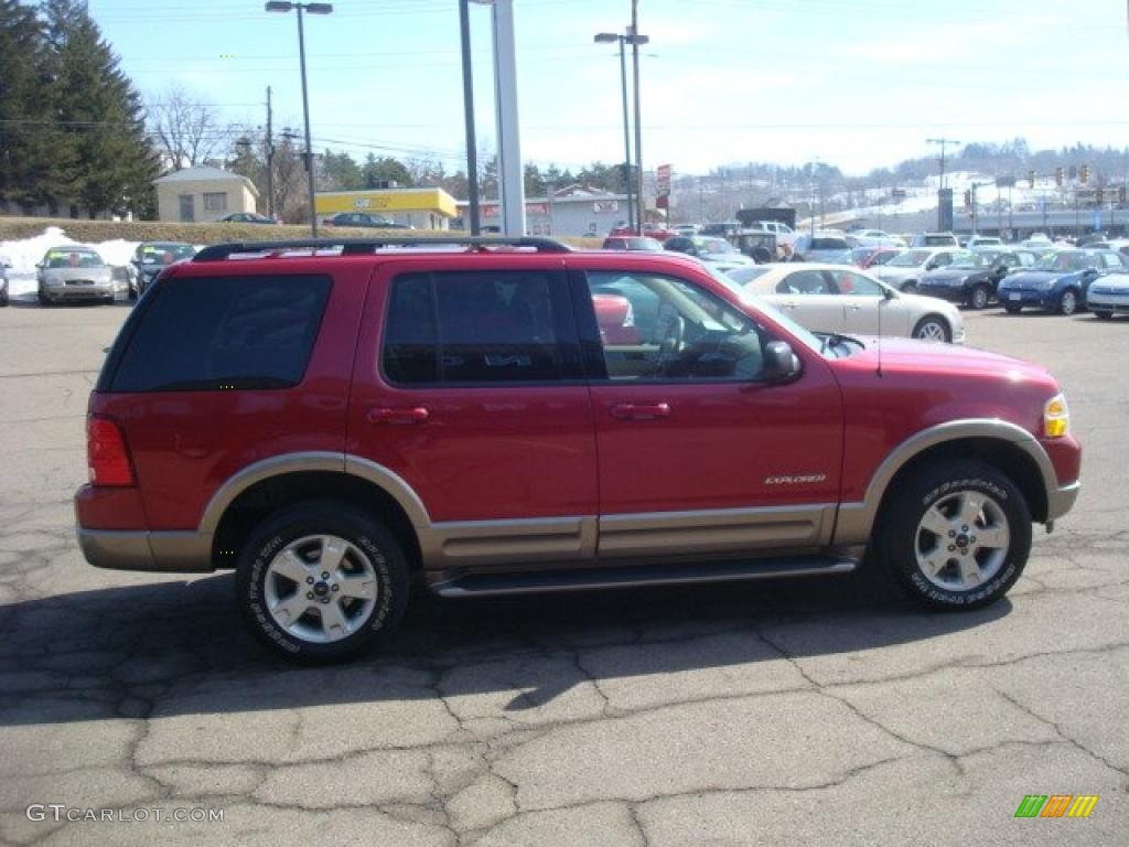 2004 Explorer Eddie Bauer 4x4 - Redfire Metallic / Medium Parchment photo #5