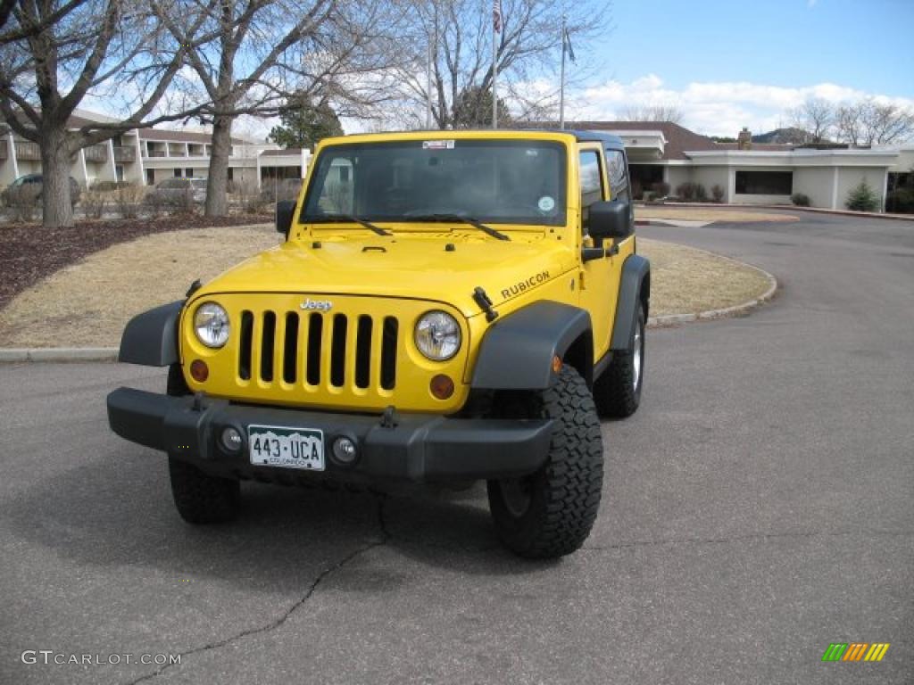 2008 Wrangler Rubicon 4x4 - Detonator Yellow / Dark Slate Gray/Medium Slate Gray photo #1