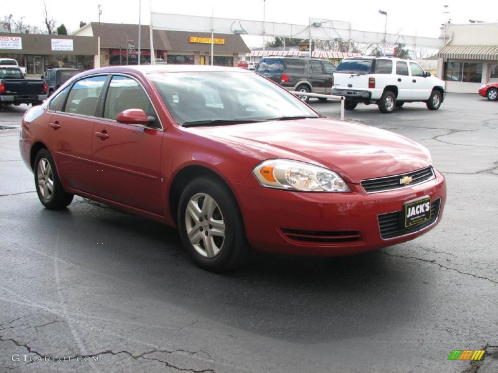2008 Impala LS - Precision Red / Gray photo #4