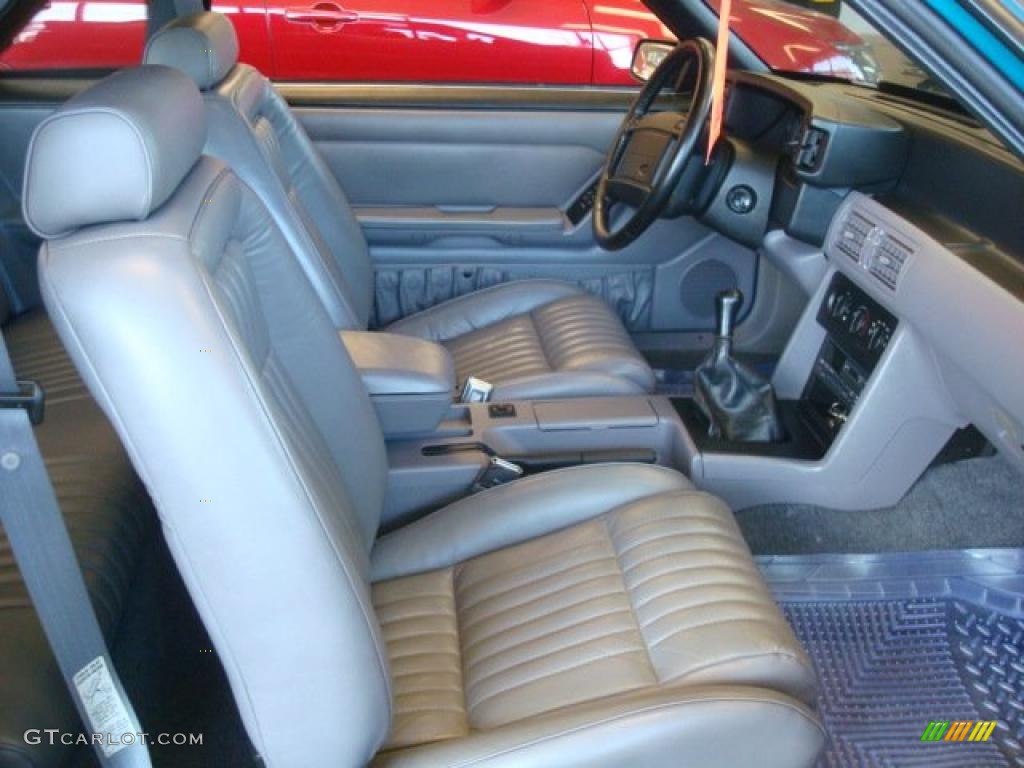 Grey Interior 1993 Ford Mustang SVT Cobra Fastback Photo #26853990