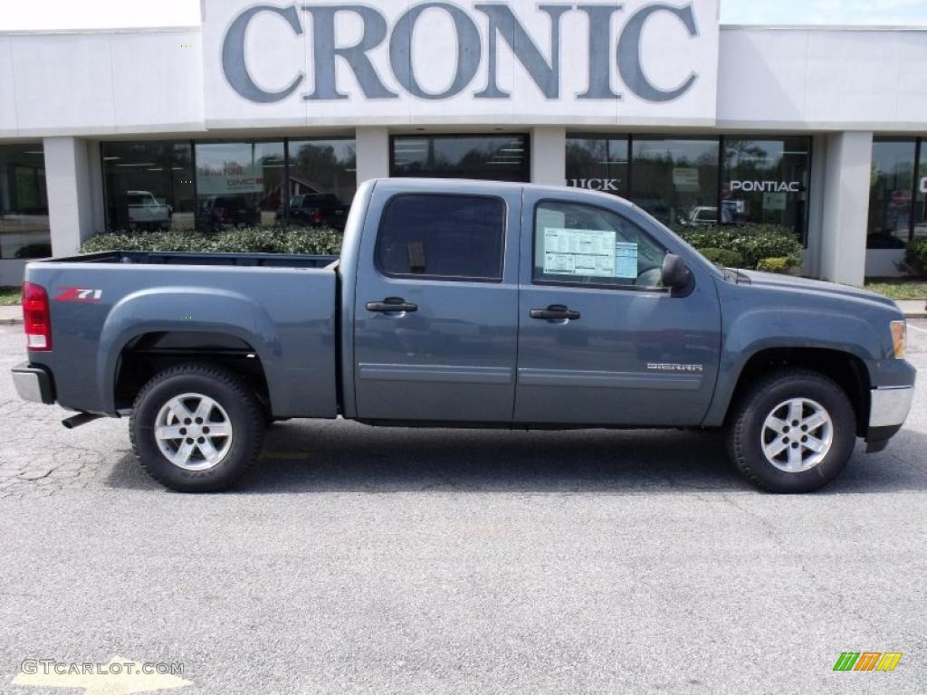 2010 Sierra 1500 SLE Crew Cab - Stealth Gray Metallic / Dark Titanium/Light Titanium photo #1