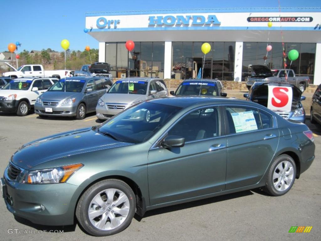 2010 Accord EX-L V6 Sedan - Mystic Green Metallic / Black photo #1