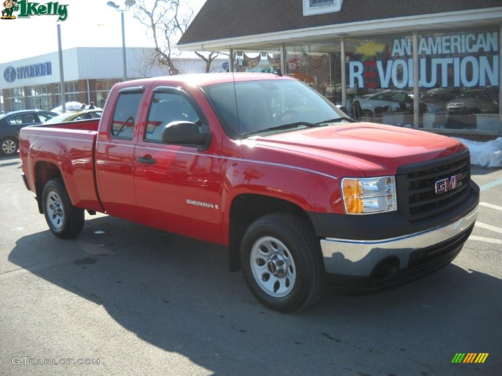 2008 Sierra 1500 Extended Cab - Fire Red / Light Cashmere photo #2