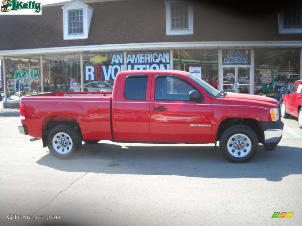 2008 Sierra 1500 Extended Cab - Fire Red / Light Cashmere photo #3
