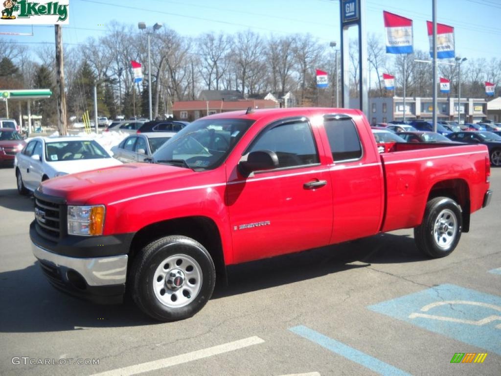 2008 Sierra 1500 Extended Cab - Fire Red / Light Cashmere photo #18