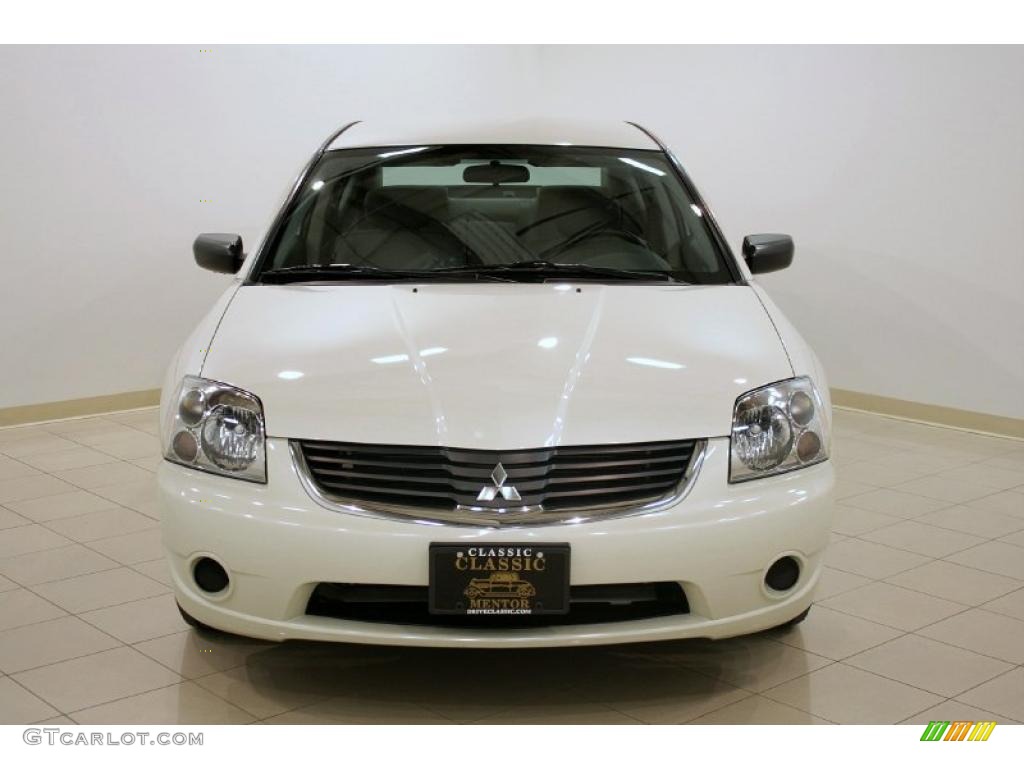 2008 Galant ES - Dover White Pearl / Gray photo #2