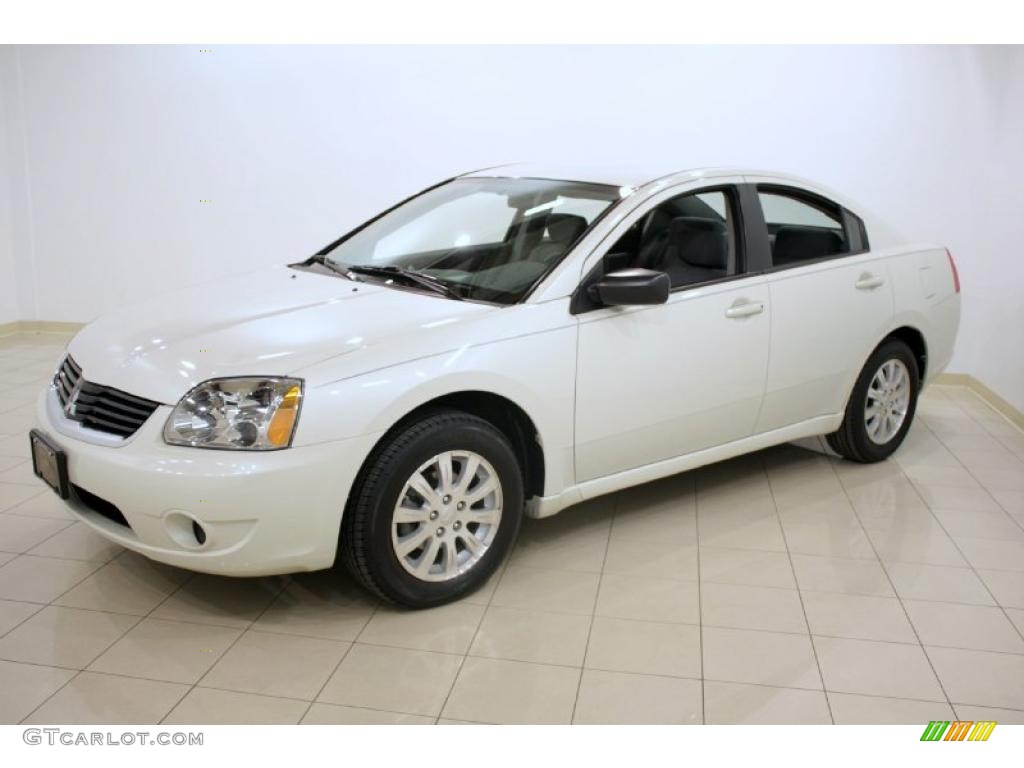 2008 Galant ES - Dover White Pearl / Gray photo #3