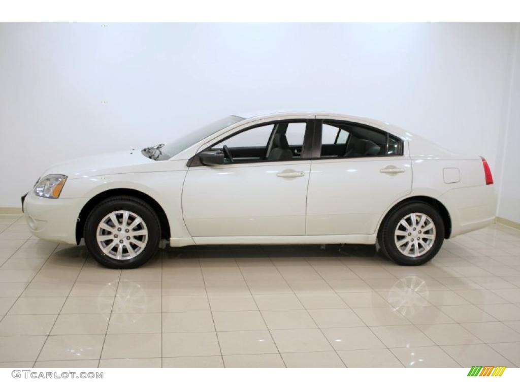 2008 Galant ES - Dover White Pearl / Gray photo #4