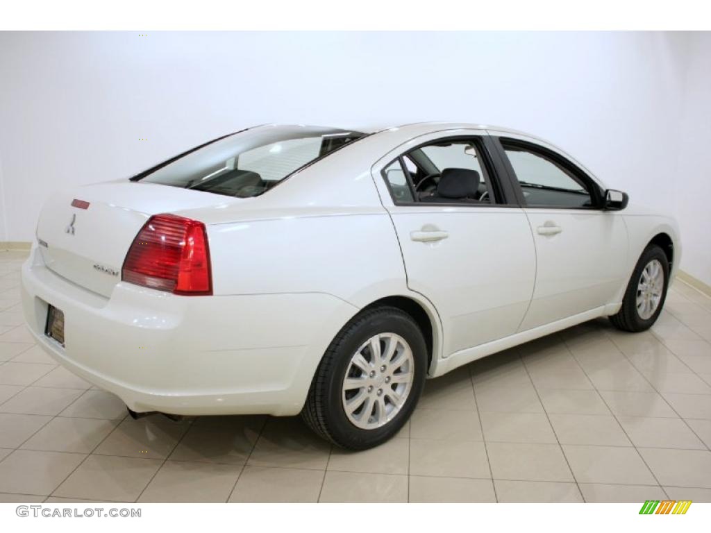 2008 Galant ES - Dover White Pearl / Gray photo #7