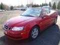 2005 Laser Red Saab 9-3 Linear Convertible  photo #2