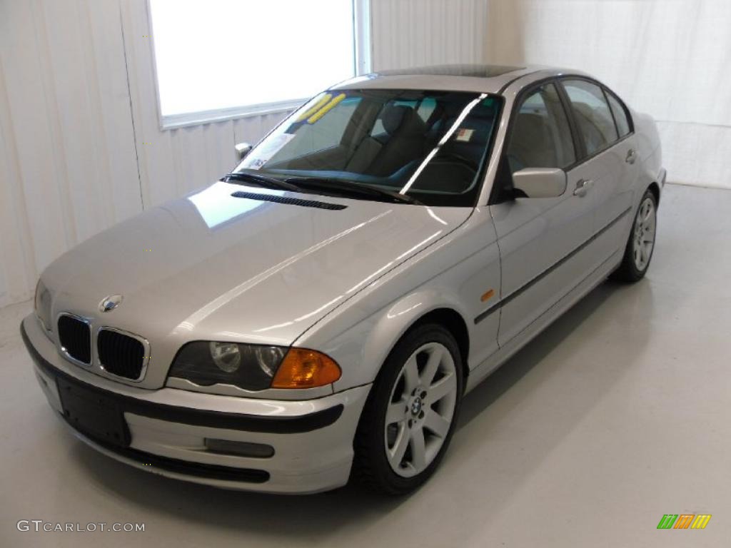 2001 3 Series 325i Sedan - Titanium Silver Metallic / Grey photo #1