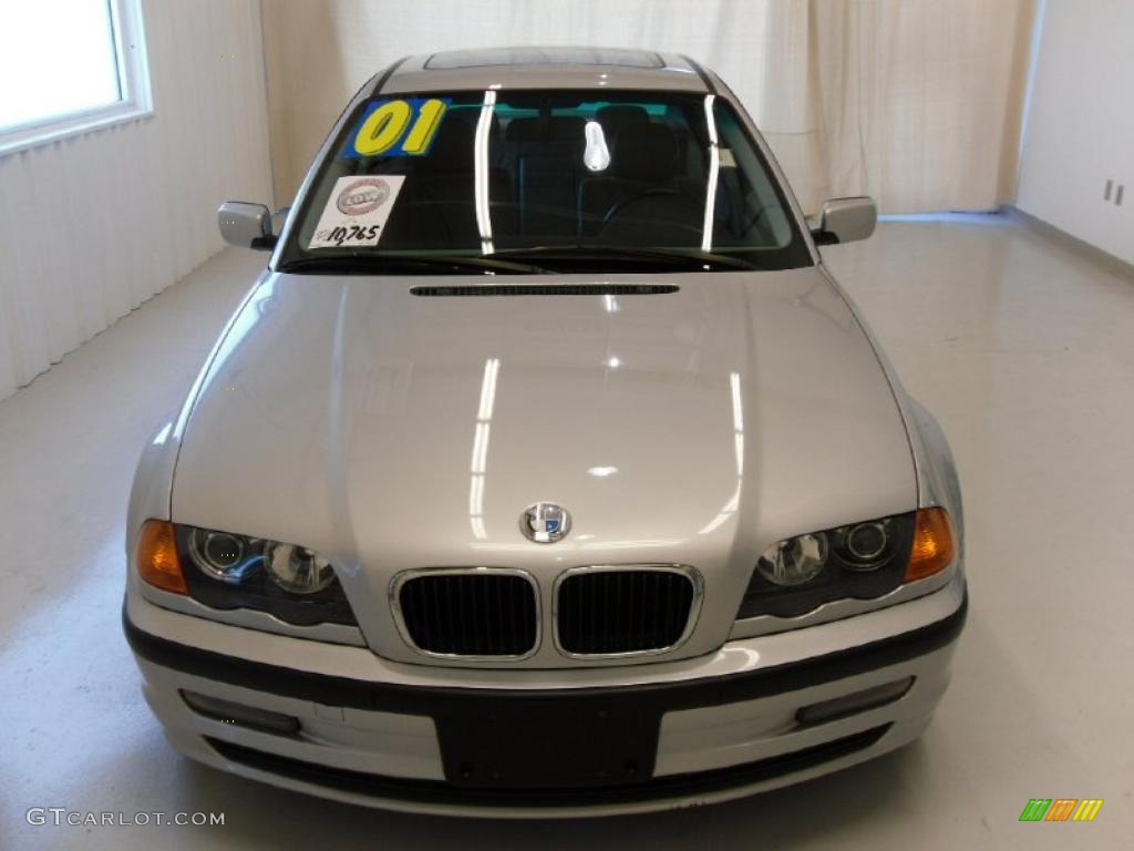 2001 3 Series 325i Sedan - Titanium Silver Metallic / Grey photo #6