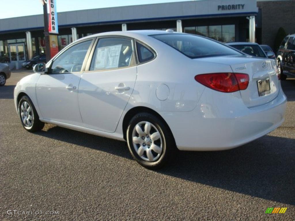 2008 Elantra GLS Sedan - Captiva White / Beige photo #4