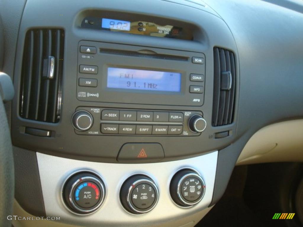 2008 Elantra GLS Sedan - Captiva White / Beige photo #14
