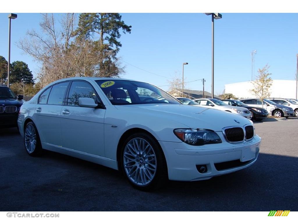2008 7 Series 750i Sedan - Alpine White / Beige photo #1