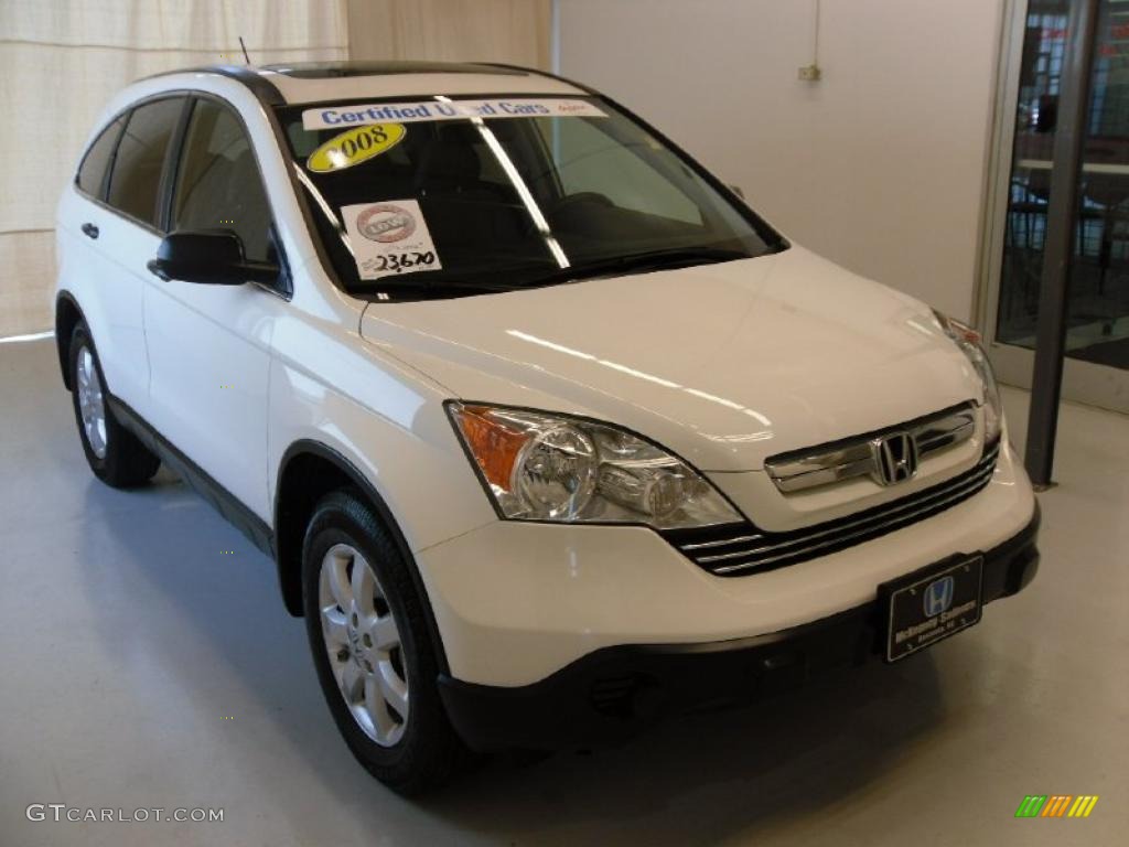 2008 CR-V EX 4WD - Taffeta White / Gray photo #5