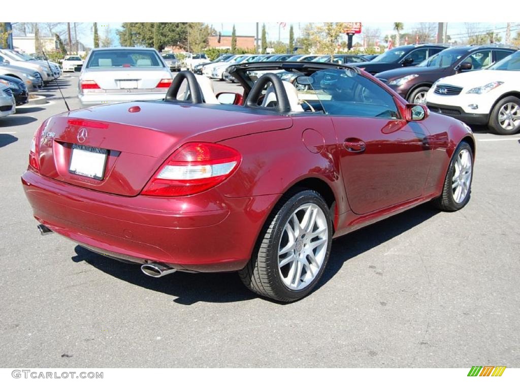 2007 SLK 280 Roadster - Storm Red Metallic / Beige photo #14